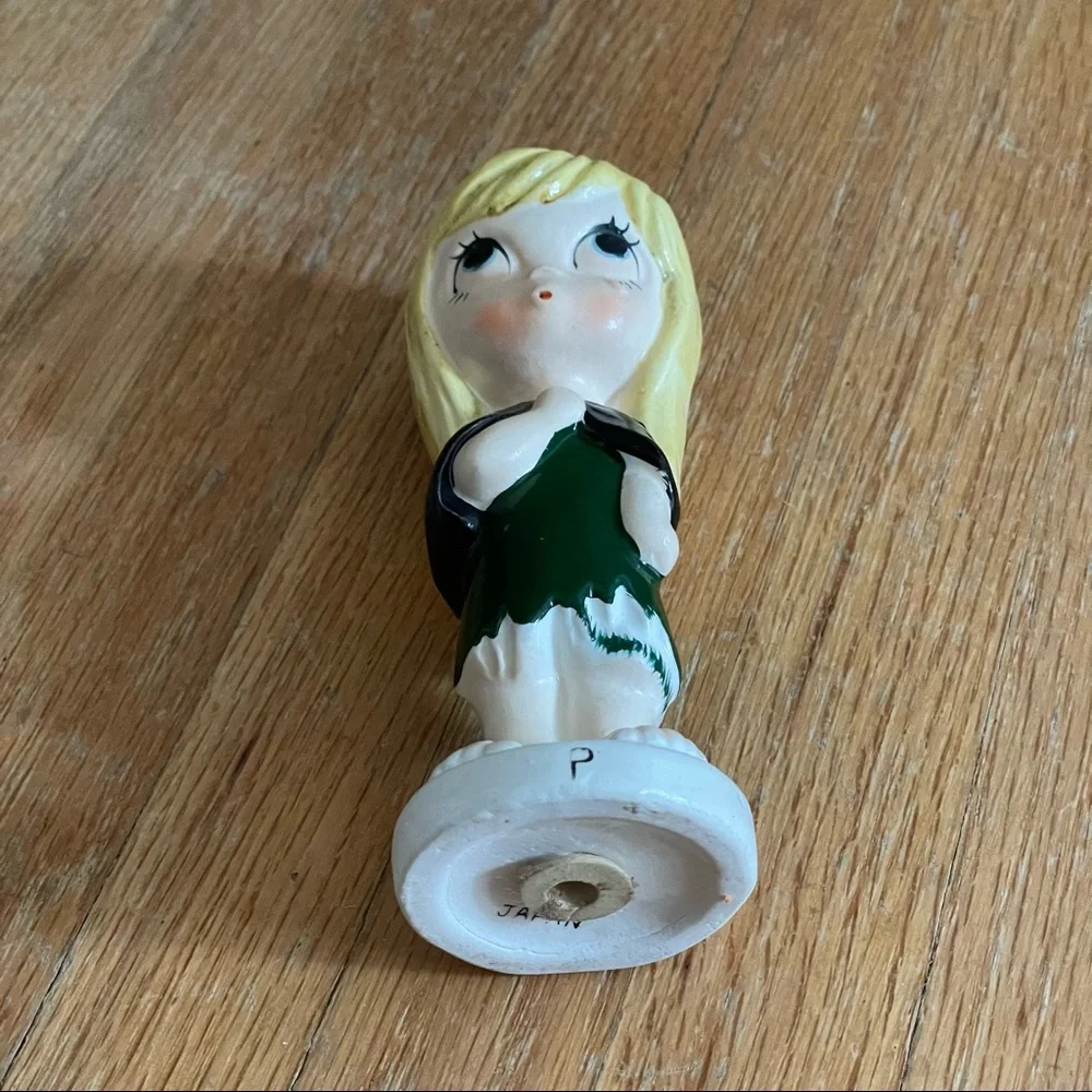 Vintage MCM Salt and Pepper Shaker Set Ceramic Boy and Girl